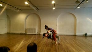 Mindy and I performing at Eden's Expressway 